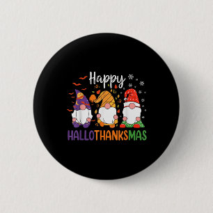 Cute Gnomes Fall Halloween Women Girls Happy Hallo 2 Inch Round Button