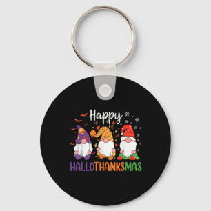 Cute Gnomes Fall Halloween Women Girls Happy Hallo Keychain