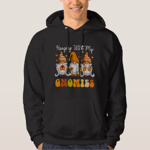 Cute Gnomes Fall Season Hanging With My Gnomies Au Hoodie