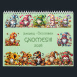 Cute Gnomes in Hats 2026 Calendar - Adorable!<br><div class="desc">A fun and whimsical 2026 calendar featuring a different gnome in a unique hat for every month! Perfect for gnome lovers and cozy gift-giving.</div>
