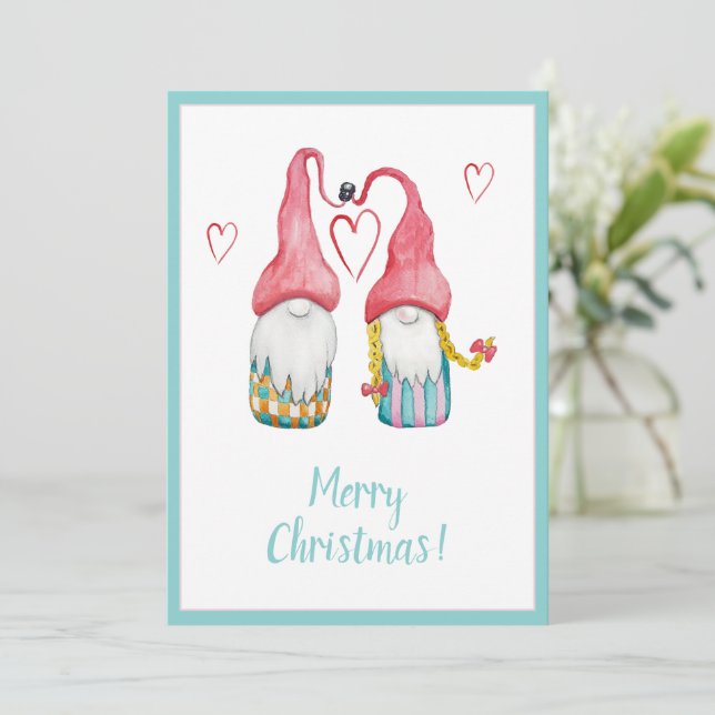 Cute Gnomes in Love Merry Christmas (Standing Front)
