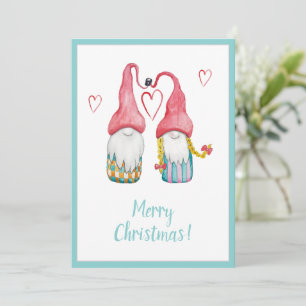 Cute Gnomes in Love Merry Christmas