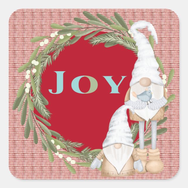 Cute Gnomes Joy Envelope Seal Christmas  (Front)