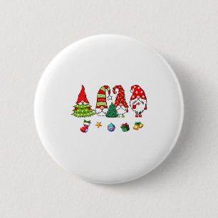 Cute Gnomes Merry Christmas Light Family Gnome Xma 2 Inch Round Button