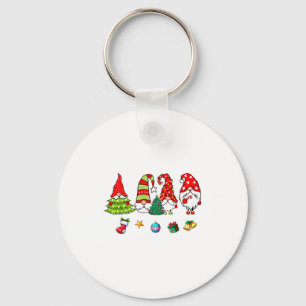 Cute Gnomes Merry Christmas Light Family Gnome Xma Keychain