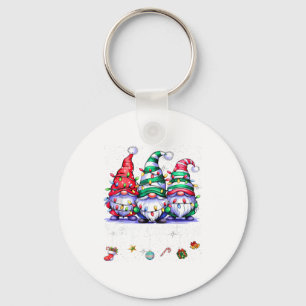 Cute Gnomes Merry Christmas Light Family Gnome Xma Keychain