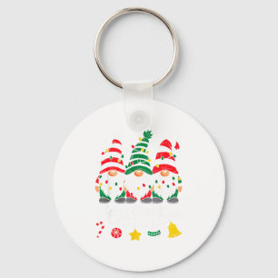 Cute Gnomes Merry Christmas Light Family Gnome Xma Keychain