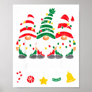 Cute Gnomes Merry Christmas Light Family Gnome Xma Poster