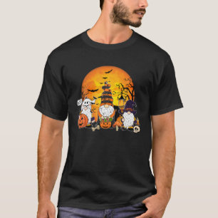 Cute Gnomes Pumpkin Ghost Halloween Costume Gnome T-Shirt