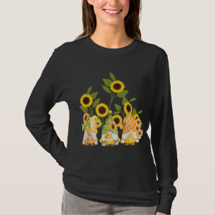 cute gnomes sunflower garden Women's Summer T-Shirt