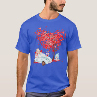 Cute Gnomes Valentines Day Truck Love Hearts 1 T-Shirt