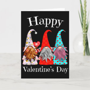 Cute Gnomes Valentines Gift Couple Matching _1 Card