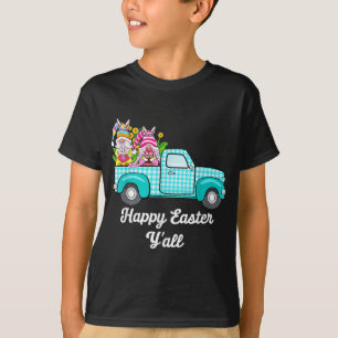 Cute gnomes with Bunny ears Egg Hunting truck East T-Shirt