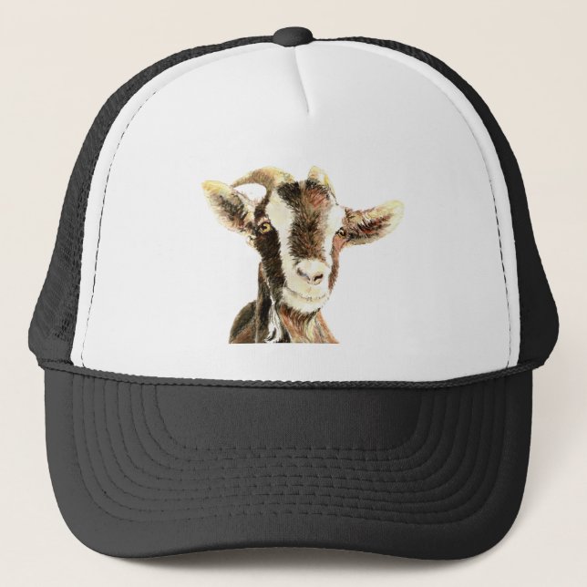 Cute Goat, Animal, Farm Pet Trucker Hat (Front)