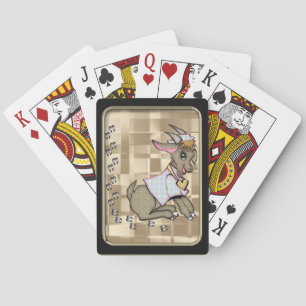 Cute Goat Black Frame Bicycle® Playing Cards