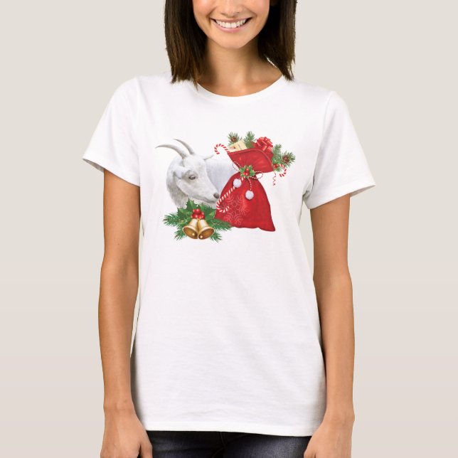 Cute Goat Christmas Sleepshirt T-Shirt (Front)