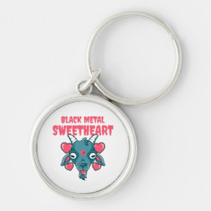cute goat head baphomet keychain