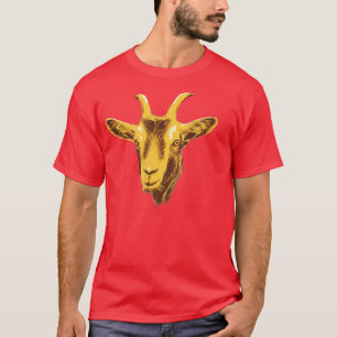 Cute Goat Head Design Greatest Of All Time T-Shirt