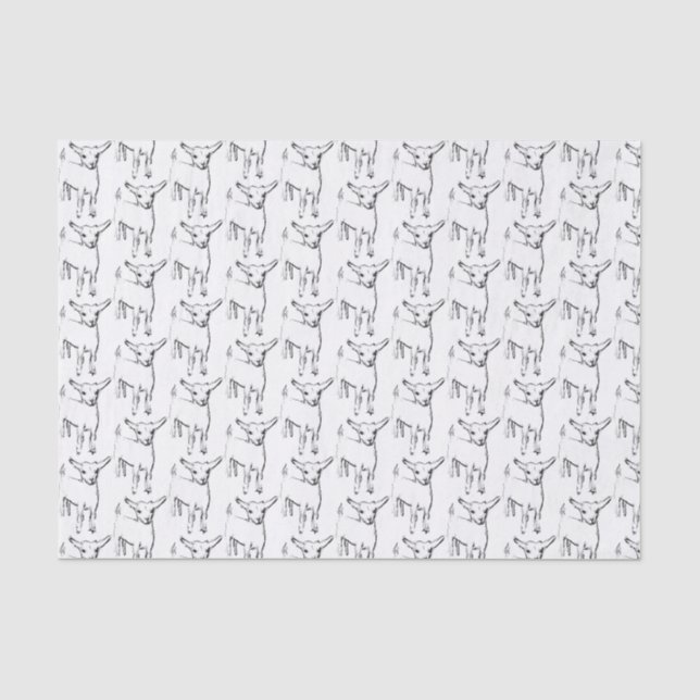 Cute Goat Kid Tissue Paper (Front)