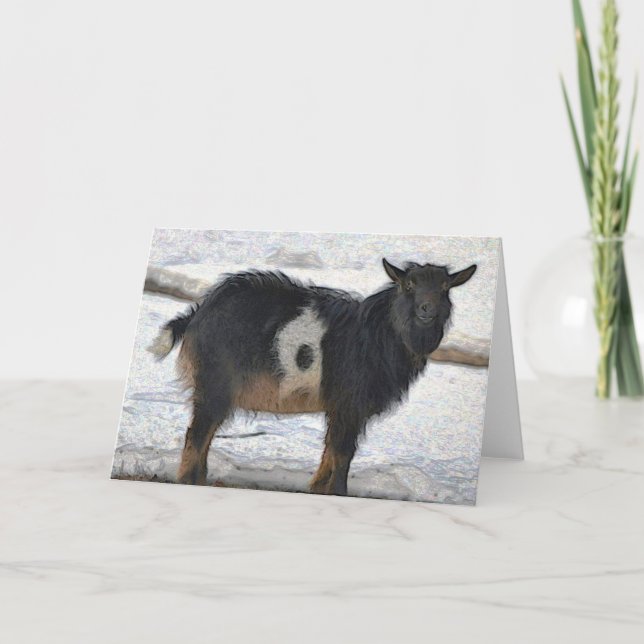 Cute Goat Note Card (Front)