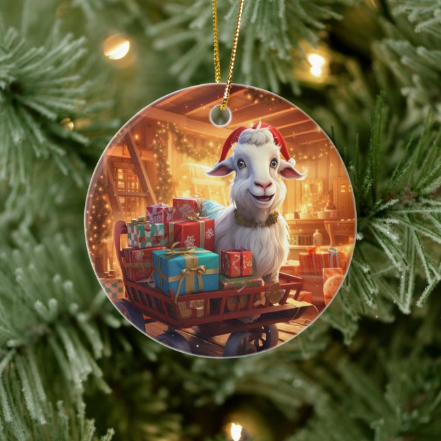 Cute Goat Ornament Decor, Gifts for Goat Lovers  (Tree)