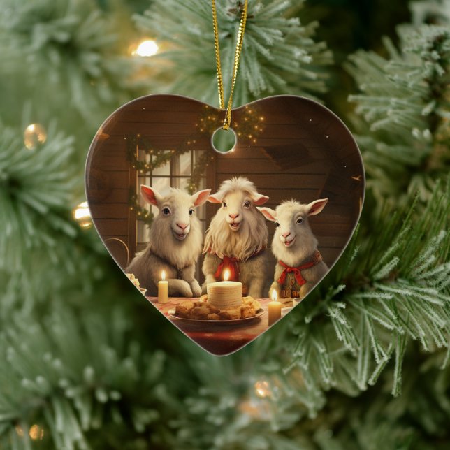 Cute Goat Ornament Decor, Gifts for Goat Lovers  (Tree)