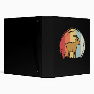 Cute Goat Retro Binder
