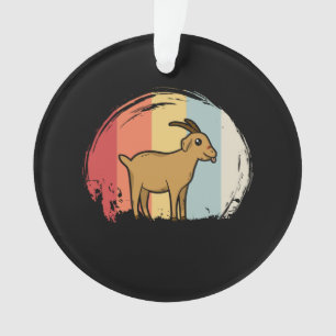 Cute Goat Retro Ornament