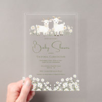 Cute Goats & Daisies Baby Shower