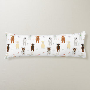 Cute Goats Farm Animals Body Pillow