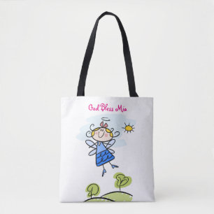 Cute Goddaughter Angel Personalized Tote Bag