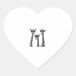 Cute Going To Be A Big Sister Giraffes Funny Girls Heart Sticker