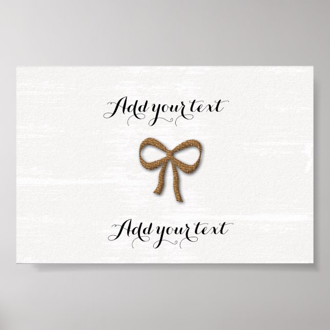 Cute Gold Bow Collage Baby Kids Wedding Poster (Front)