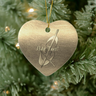 Cute Gold Cello Music Ajouter Ornement Texte