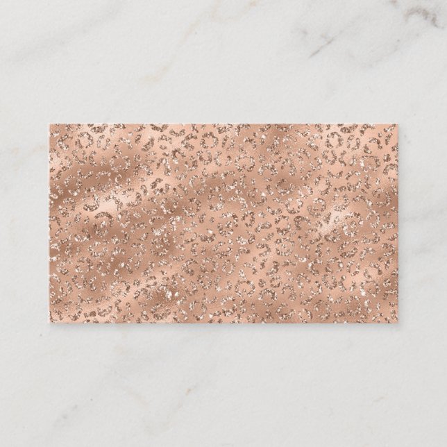Cute Gold Cheetah Leopard Skin Print Pattern Business Card (Front)