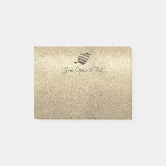 Cute Gold Leaf Post-it Notes (Front)