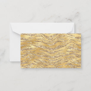 Cute Gold Tiger Skin Print Pattern Animal Lover Card