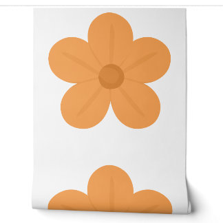 Cute Golden Bloom Floral Pattern Wallpaper