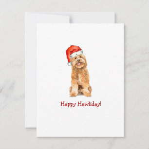 Cute Golden dooddog Flat Carte de vacances
