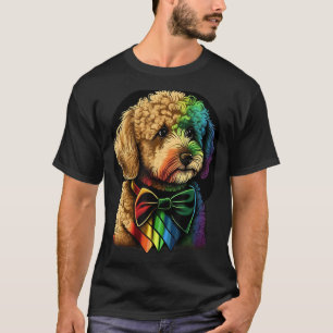 Cute Golden Doodle Dog on Goldendoodle T-Shirt