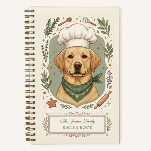 Cute Golden Labrador Family Recipe Book