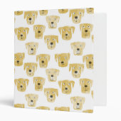 Cute Golden Labrador Retriever Dog Custom Text Binder (Front/Inside)