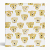 Cute Golden Labrador Retriever Dog Custom Text Binder (Front)