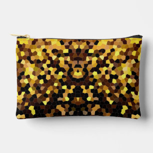 Cute golden mosaic pattern accessory pouch