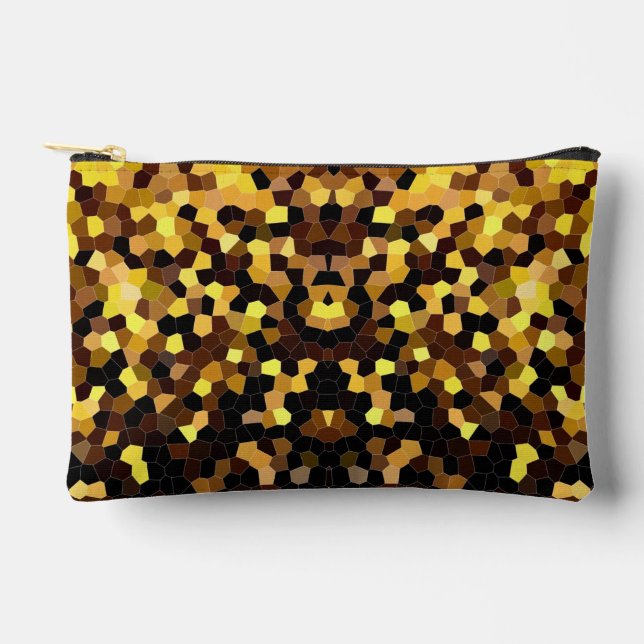 Cute golden mosaic pattern  accessory pouch (Front)