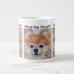 CUTE GOLDEN POMERANIAN LARGE COFFEE MUG<br><div class="desc">Huge bright eyed and sweet golden Pomeranian to love and cherish .. originally painted by the designer www.fancifulwatercolors.ca – contact me if you want your dog painted!</div>