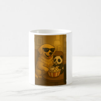 Cute Golden Retriever and Panda Coffee Mug