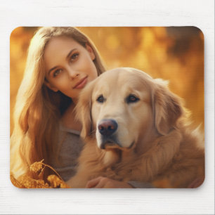 Cute golden retriever Best Dog Mom Ever Mouse Pad