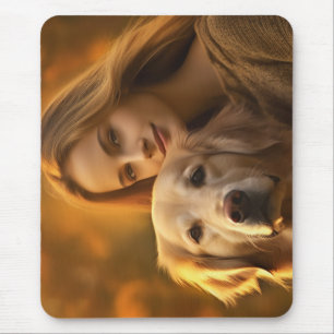 Cute golden retriever Best Dog Mom Ever Mouse Pad