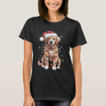 Cute Golden Retriever Christmas Tree Santa Xmas Li T-Shirt<br><div class="desc">Cute Golden Retriever Christmas Tree Santa Xmas Lights Dog</div>